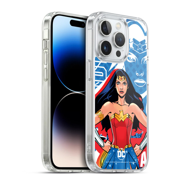 DC Women Core Compositions Wonder Woman Soft Gel Case for Apple iPhone 14 Pro & MagSafe