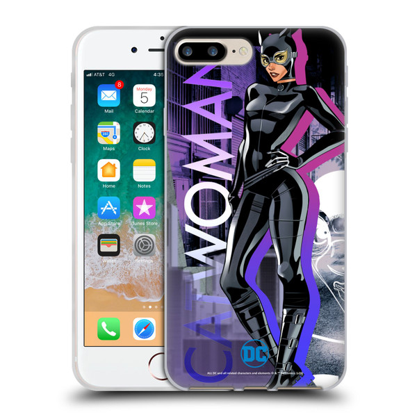 DC Women Core Compositions Catwoman Soft Gel Case for Apple iPhone 7 Plus / iPhone 8 Plus