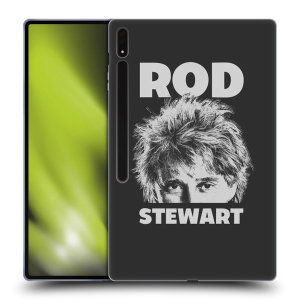 Rod Stewart Art Black And White Soft Gel Case for Samsung Galaxy Tab S8 Ultra