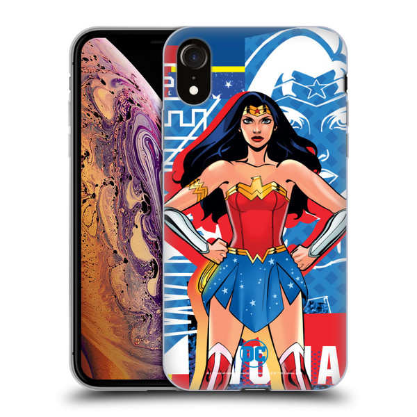 DC Women Core Compositions Wonder Woman Soft Gel Case for Apple iPhone XR