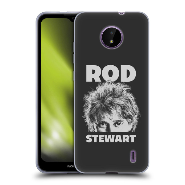 Rod Stewart Art Black And White Soft Gel Case for Nokia C10 / C20