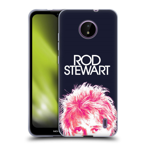 Rod Stewart Art Neon Soft Gel Case for Nokia C10 / C20