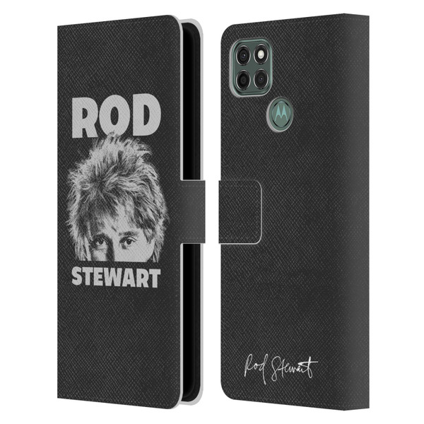 Rod Stewart Art Black And White Leather Book Wallet Case Cover For Motorola Moto G9 Power