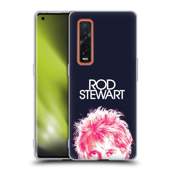 Rod Stewart Art Neon Soft Gel Case for OPPO Find X2 Pro 5G