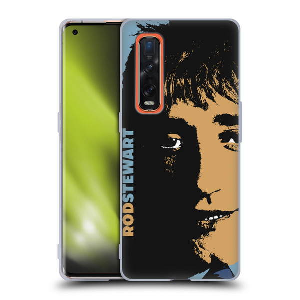 Rod Stewart Art Yesterday Retro Soft Gel Case for OPPO Find X2 Pro 5G