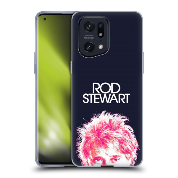 Rod Stewart Art Neon Soft Gel Case for OPPO Find X5 Pro