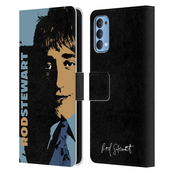 Rod Stewart Art Yesterday Retro Leather Book Wallet Case Cover For OPPO Reno 4 5G