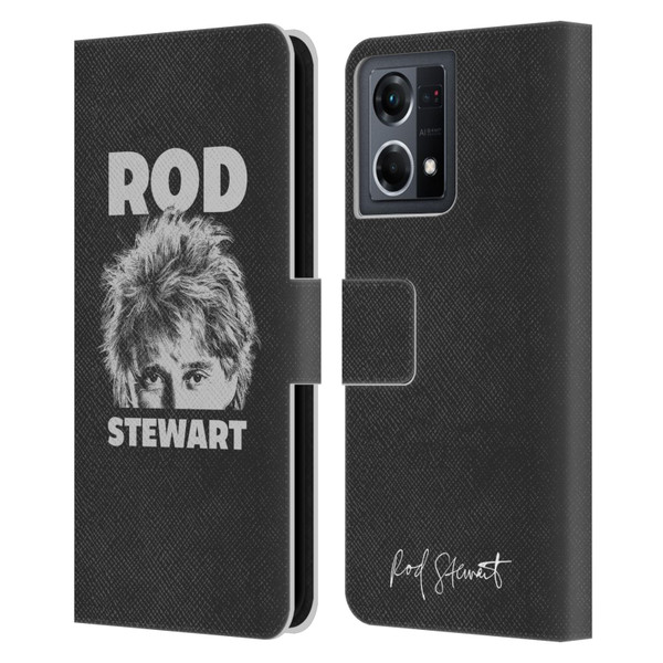 Rod Stewart Art Black And White Leather Book Wallet Case Cover For OPPO Reno8 4G