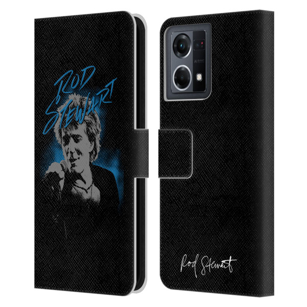 Rod Stewart Art Scribble Leather Book Wallet Case Cover For OPPO Reno8 4G