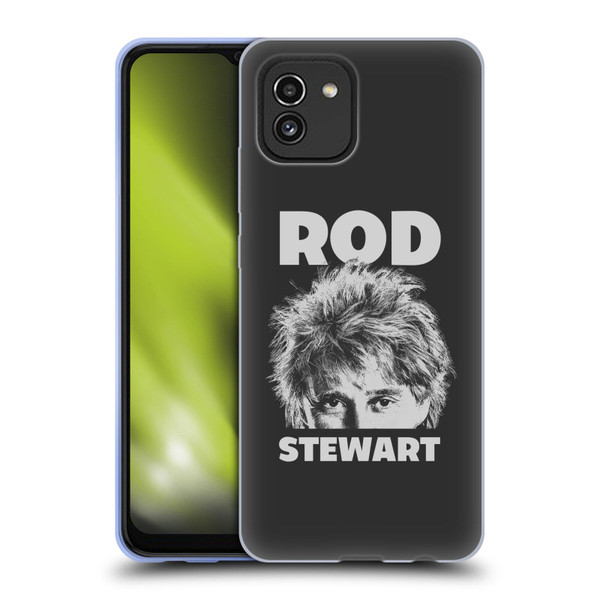 Rod Stewart Art Black And White Soft Gel Case for Samsung Galaxy A03 (2021)