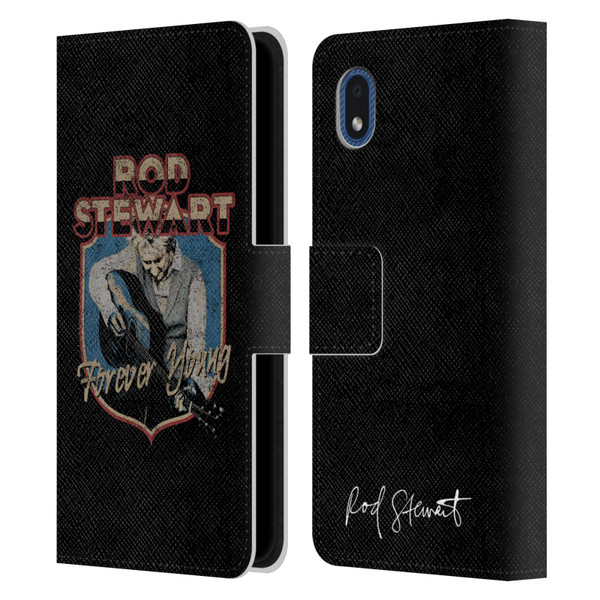 Rod Stewart Art Forever Young Leather Book Wallet Case Cover For Samsung Galaxy A01 Core (2020)