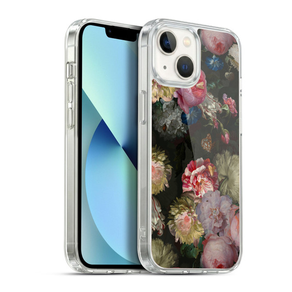 UtArt Antique Flowers Bouquet Soft Gel Case for Apple iPhone 13