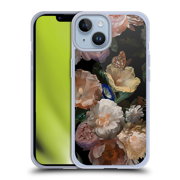 UtArt Antique Flowers Botanical Beauty Soft Gel Case for Apple iPhone 14