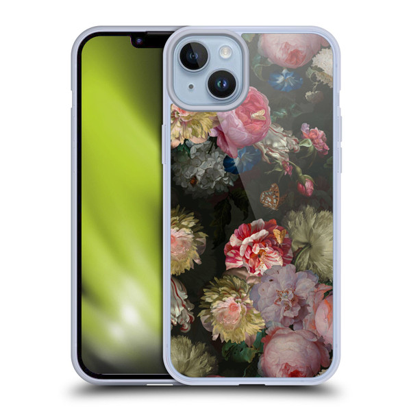 UtArt Antique Flowers Bouquet Soft Gel Case for Apple iPhone 14 Plus