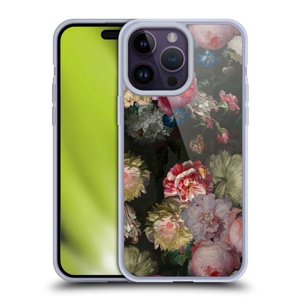 UtArt Antique Flowers Bouquet Soft Gel Case for Apple iPhone 14 Pro Max