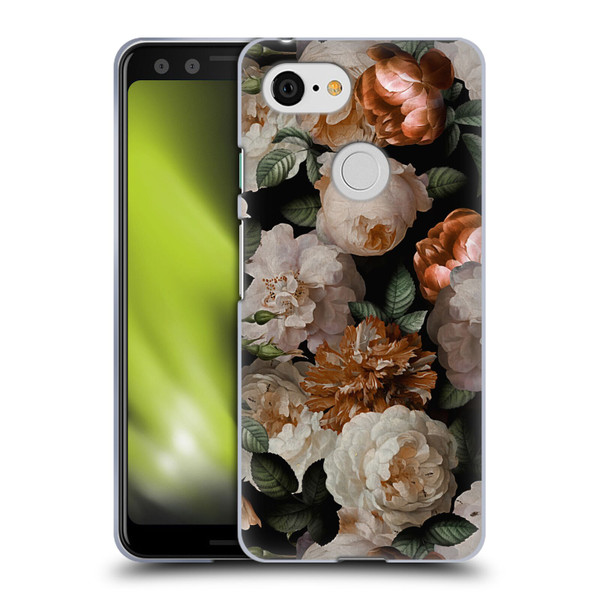 UtArt Antique Flowers Carnations And Garden Roses Soft Gel Case for Google Pixel 3