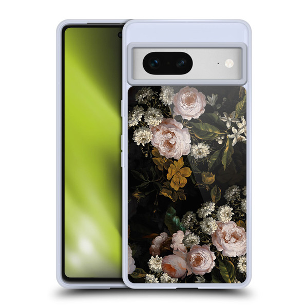 UtArt Antique Flowers Roses And Baby's Breath Soft Gel Case for Google Pixel 7