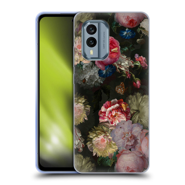 UtArt Antique Flowers Bouquet Soft Gel Case for Nokia X30