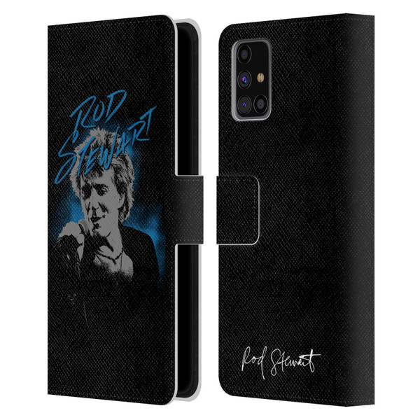 Rod Stewart Art Scribble Leather Book Wallet Case Cover For Samsung Galaxy M31s (2020)