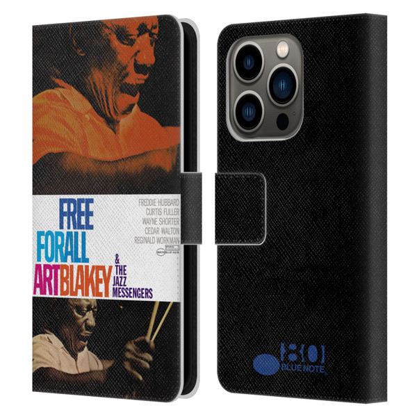Blue Note Records Albums Art Blakey Free For All Leather Book Wallet Case Cover For Apple iPhone 14 Pro