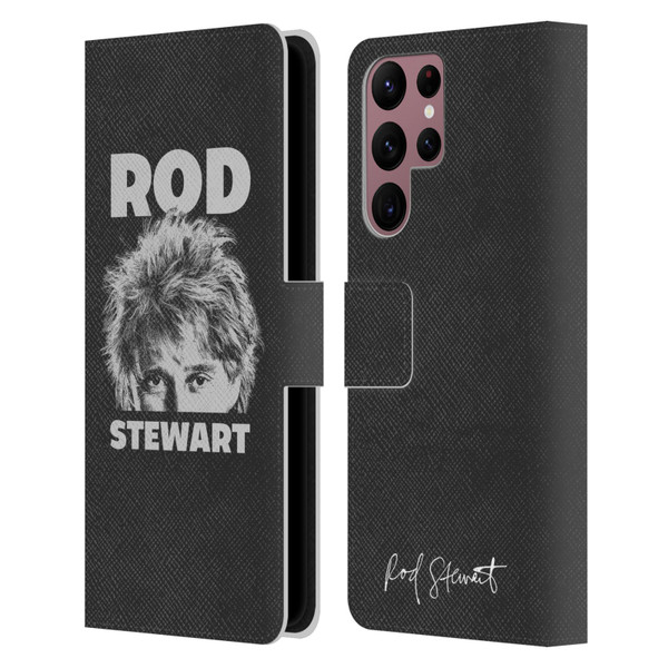 Rod Stewart Art Black And White Leather Book Wallet Case Cover For Samsung Galaxy S22 Ultra 5G