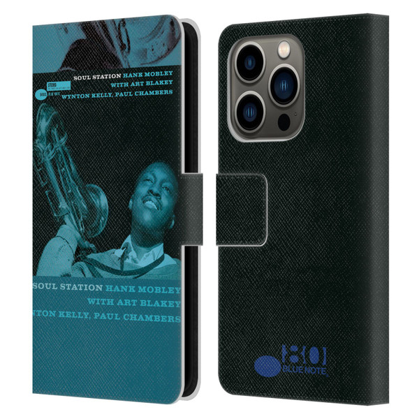 Blue Note Records Albums Hunk Mobley Soul Station Leather Book Wallet Case Cover For Apple iPhone 14 Pro