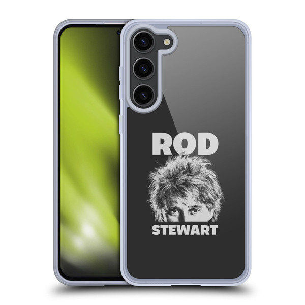 Rod Stewart Art Black And White Soft Gel Case for Samsung Galaxy S23+ 5G