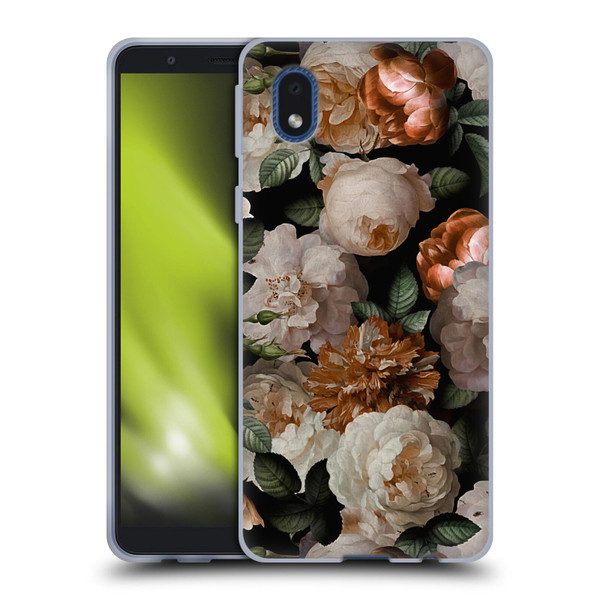 UtArt Antique Flowers Carnations And Garden Roses Soft Gel Case for Samsung Galaxy A01 Core (2020)