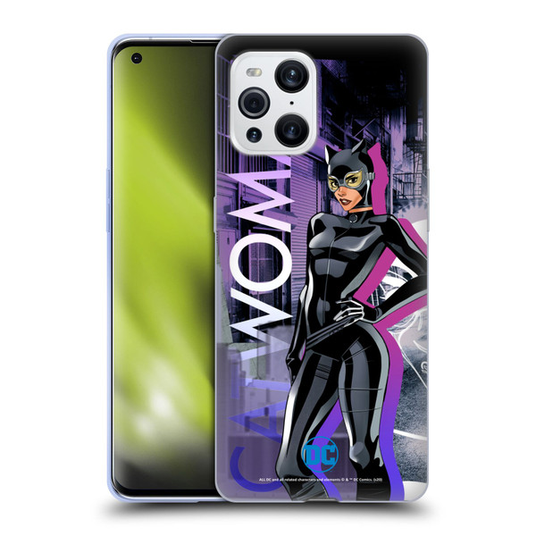 DC Women Core Compositions Catwoman Soft Gel Case for OPPO Find X3 / Pro