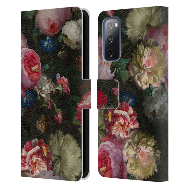 UtArt Antique Flowers Bouquet Leather Book Wallet Case Cover For Samsung Galaxy S20 FE / 5G