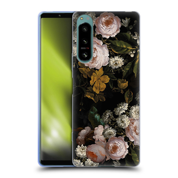 UtArt Antique Flowers Roses And Baby's Breath Soft Gel Case for Sony Xperia 5 IV
