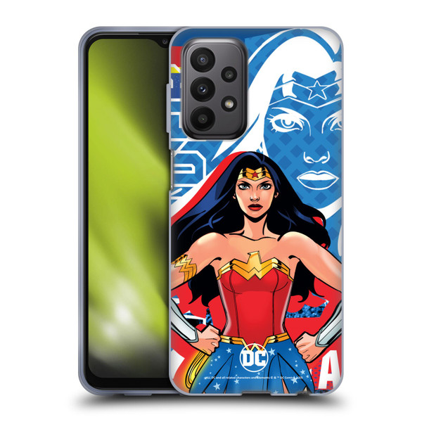 DC Women Core Compositions Wonder Woman Soft Gel Case for Samsung Galaxy A23 / 5G (2022)