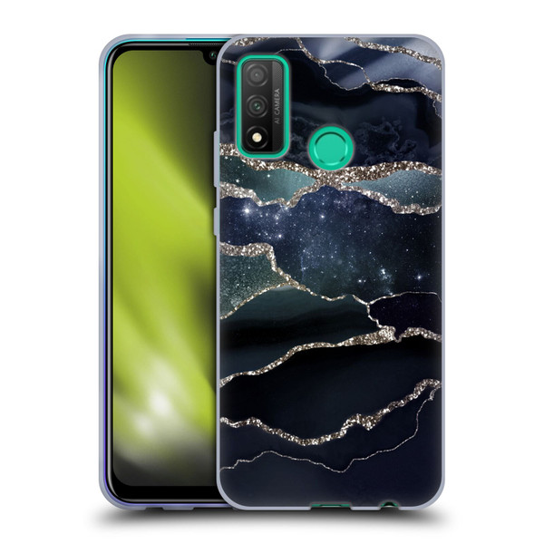 UtArt Dark Night Marble Silver Midnight Sky Soft Gel Case for Huawei P Smart (2020)