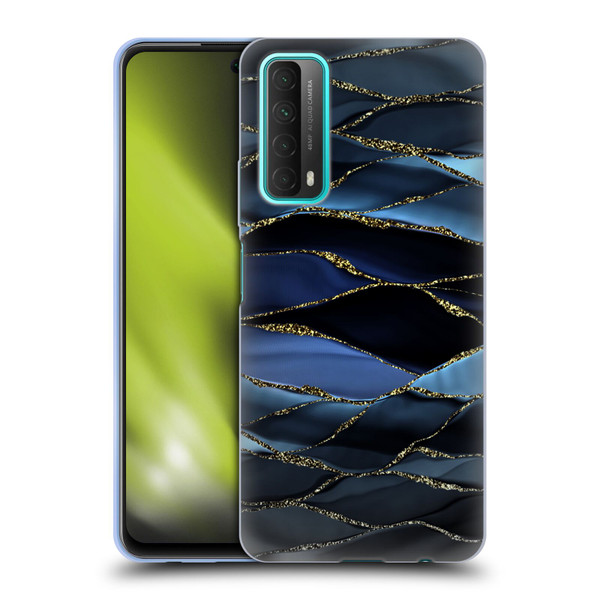 UtArt Dark Night Marble Deep Sparkle Waves Soft Gel Case for Huawei P Smart (2021)