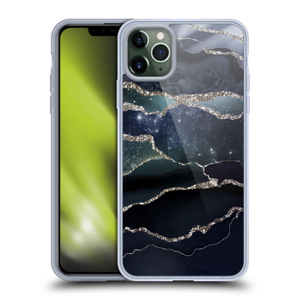 UtArt Dark Night Marble Silver Midnight Sky Soft Gel Case for Apple iPhone 11 Pro Max