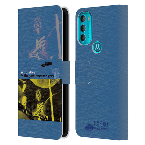 Blue Note Records Albums Art Blakey The Big Beat Leather Book Wallet Case Cover For Motorola Moto G71 5G