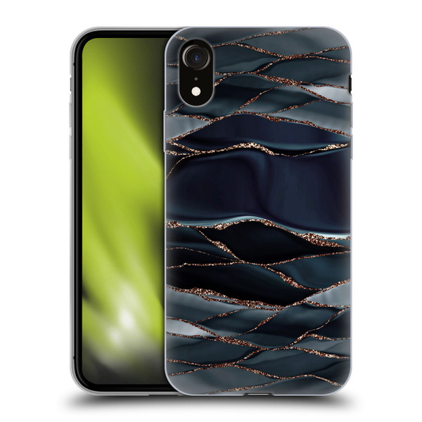 UtArt Dark Night Marble Waves Soft Gel Case for Apple iPhone XR