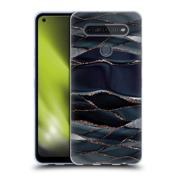 UtArt Dark Night Marble Waves Soft Gel Case for LG K51S