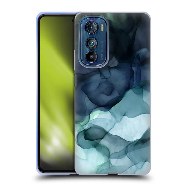 UtArt Dark Night Marble Heavy Smoke Soft Gel Case for Motorola Edge 30