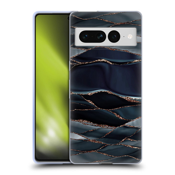 UtArt Dark Night Marble Waves Soft Gel Case for Google Pixel 7 Pro