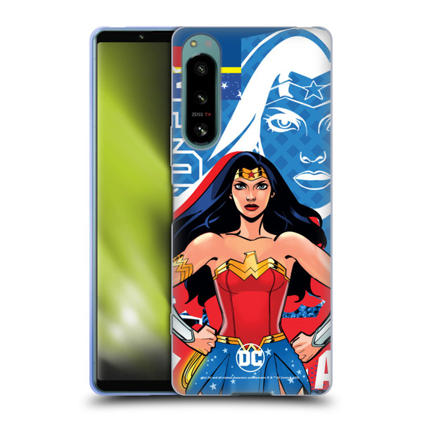 DC Women Core Compositions Wonder Woman Soft Gel Case for Sony Xperia 5 IV