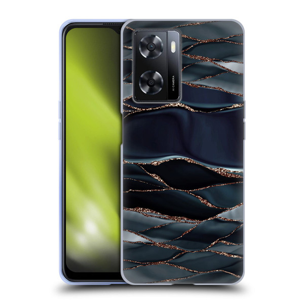 UtArt Dark Night Marble Waves Soft Gel Case for OPPO A57s