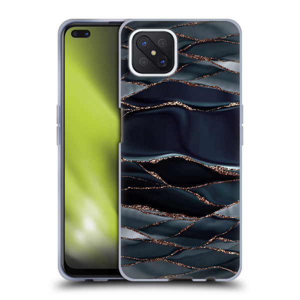 UtArt Dark Night Marble Waves Soft Gel Case for OPPO Reno4 Z 5G