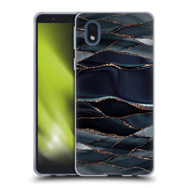 UtArt Dark Night Marble Waves Soft Gel Case for Samsung Galaxy A01 Core (2020)