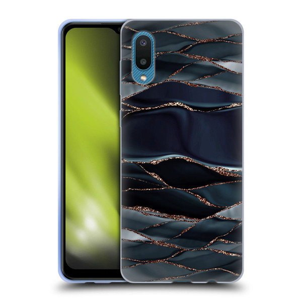 UtArt Dark Night Marble Waves Soft Gel Case for Samsung Galaxy A02/M02 (2021)