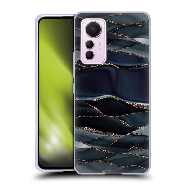 UtArt Dark Night Marble Waves Soft Gel Case for Xiaomi 12 Lite