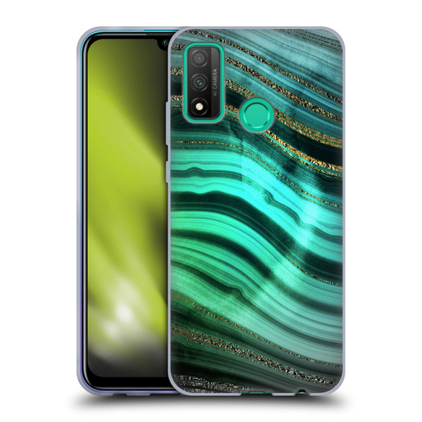 UtArt Malachite Emerald Glitter Gradient Soft Gel Case for Huawei P Smart (2020)
