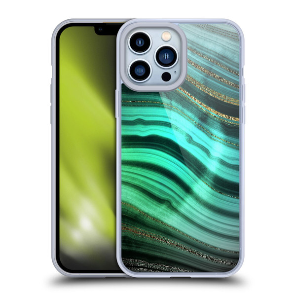 UtArt Malachite Emerald Glitter Gradient Soft Gel Case for Apple iPhone 13 Pro Max