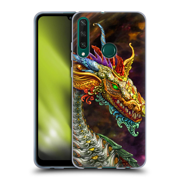 Myles Pinkney Mythical Silver Dragon Soft Gel Case for Huawei Y6p