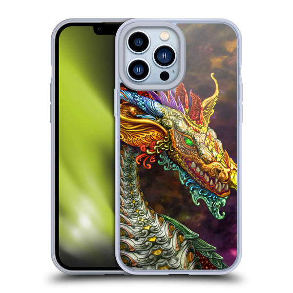 Myles Pinkney Mythical Silver Dragon Soft Gel Case for Apple iPhone 13 Pro Max